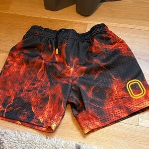 Kids Flame Patterned Shorts